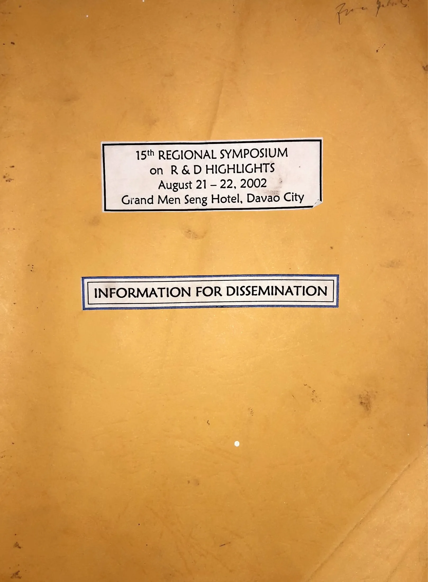 15th Regional Symposium on R & D Highlights